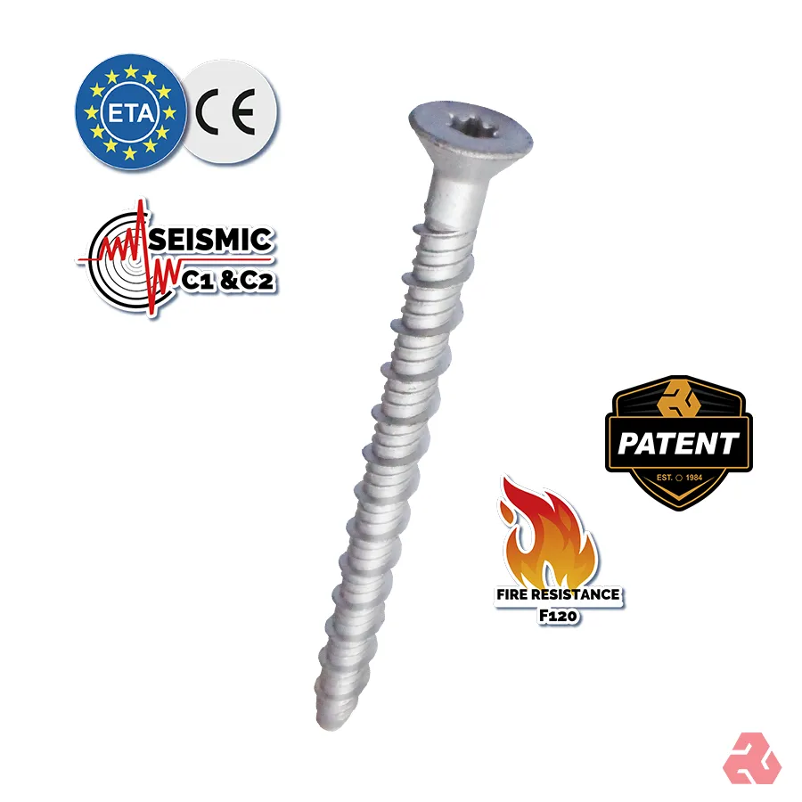  ETA認證 碳鋼水泥壁虎螺絲 平頭 (SSK)絲