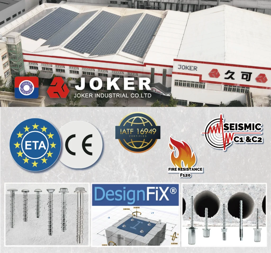 Joker Industrial Co. Ltd factory, ETA, CE, IATF, fire, seismic certifications
